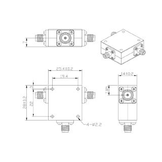 HS-100W Circulator With SMA type (3-6G)_Web2